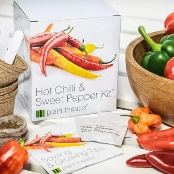 Hot Chilli & Sweet Pepper Kit by Plant Theatre - 6 Different Varieties to Grow