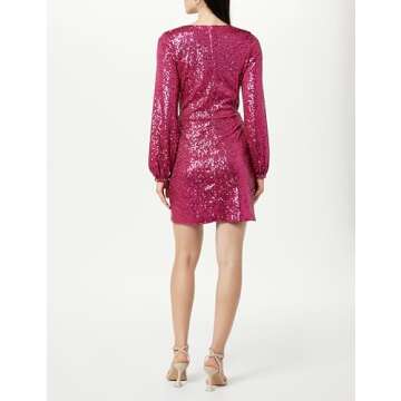 The Drop Women's Helena Sequin Wrap Dress: A Sparkling Plus Size Delight