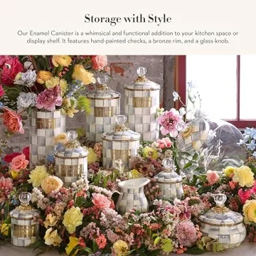 Elegant Mackenzie-Childs Enamel Canister for Stunning Storage