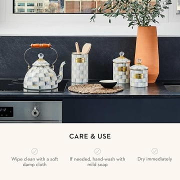 Elegant Mackenzie-Childs Enamel Canister for Stunning Storage