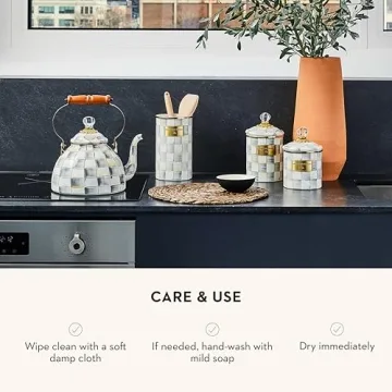 Elegant Mackenzie-Childs Enamel Canister for Stunning Storage