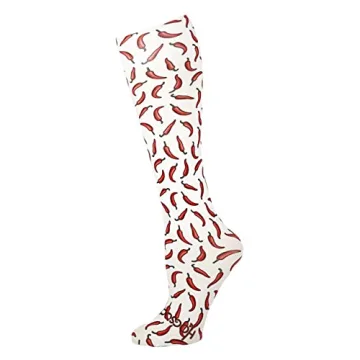HOCSOCX Chili Peppers Knee-High Liner Socks – Stylish Moisture-Wicking Protection for Athletes