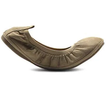 Ollio Women's Shoes Faux Suede Comfort Ballet Flat
