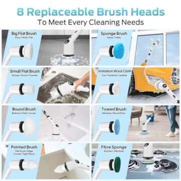 Powerful RLSOO Electric Spin Scrubber for Effortless Cleaning