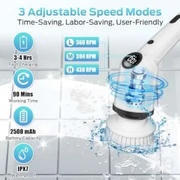 Powerful RLSOO Electric Spin Scrubber for Effortless Cleaning