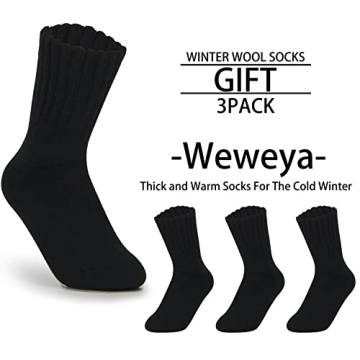 Weweya Womens Boot Socks Warm Winter Plush Cabin Socks Thermal Thick Wool Sock Soft Christmas Gift f...