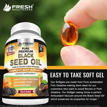 FRESH HEALTHCARE Black Seed Oil Capsules for Wellness