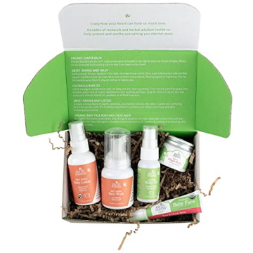 Earth Mama A Little Something for Baby Gift Box |Safe Skin Care Set Newborn Essentials for Baby Show...