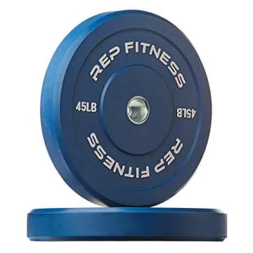 Rep Color Bumper Plates for Strength and Conditioning Workouts, 160 lb Set
