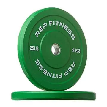 Rep Color Bumper Plates for Home Gym Workouts - 160 lb Set