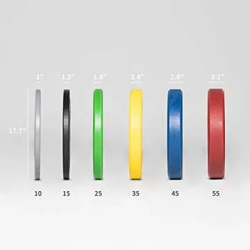 Rep Color Bumper Plates for Home Gym Workouts - 160 lb Set