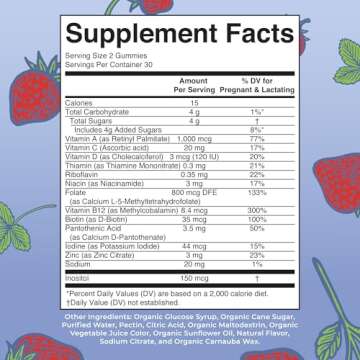 MaryRuth Organics Prenatal Vitamins for Women | USDA Organic Prenatal Gummies | Postnatal Vitamins f...