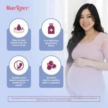 MaryRuth Organics Prenatal Vitamins for Women | USDA Organic Prenatal Gummies | Postnatal Vitamins for Women Breastfeeding | Methylfolate 800 mcg DFE | Iodine | Vegan | Non GMO | 30 Servings