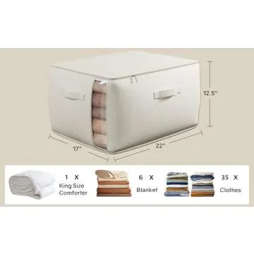 TomVista Large Canvas Storage Bags for Efficient Organization