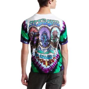 Liquid Blue Men's Grateful Dead Seasons of The Dead Tie Dye T-Shirt, Multi, Large