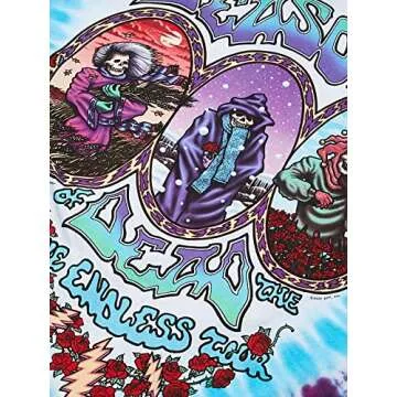 Liquid Blue Men's Grateful Dead Seasons of The Dead Tie Dye T-Shirt, Multi, Large