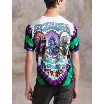 Liquid Blue Men's Grateful Dead Seasons of The Dead Tie Dye T-Shirt, Multi, Large