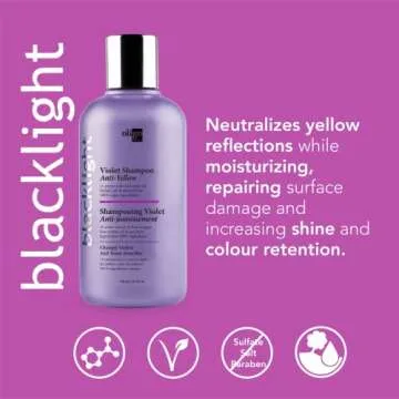 Oligo Professionnel Blacklight Violet Shampoo - Vegan, Sulfate-Free Purple Shampoo for Blondes - Eli...