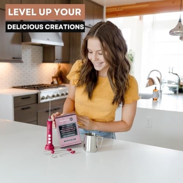 Secretbase Milk Frother Mixer Set - Rechargeable 3 Speed