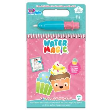 Water Magic (2Pack - Cupcake and Donut) - Patented Gourmet Scented Reusable Water Reveal Activity Pads - No Mess, All Fun by Scentco