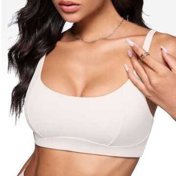 INGIA Women's Scoop Neck Sports Bra for Comfort and Style