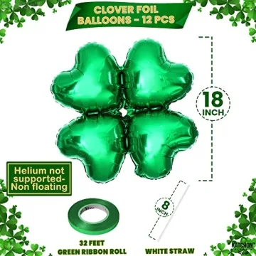 KatchOn Shamrock Balloons for St Patricks Day Fun