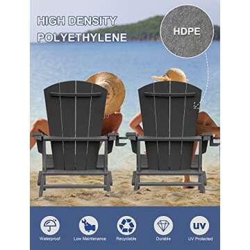 Marvoware Folding Adirondack Chairs for Outdoor Comfort
