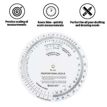 Westcott 5" Proportional Scale, White (PS-69)