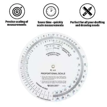 Westcott 5" Proportional Scale, White (PS-69)