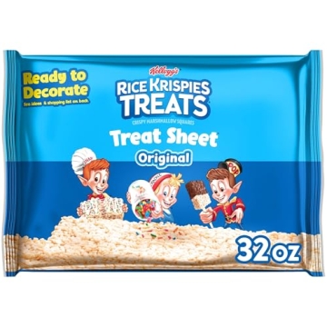 Rice Krispies Treats Marshmallow Snack Sheet, Kids Snacks, Treat Making, Baking Project, Original, 3...