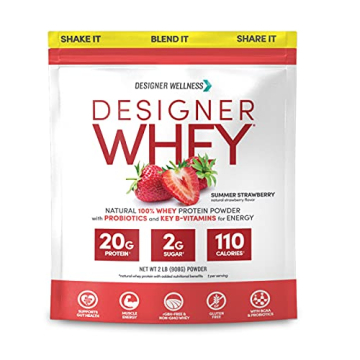 Designer Wellness, Designer Whey, Natural Whey Protein Powder with Probiotics, Fiber, and Key B-Vita...