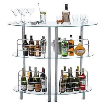 Mango Steam Home Bar Table - Contemporary Liquor Storage Unit