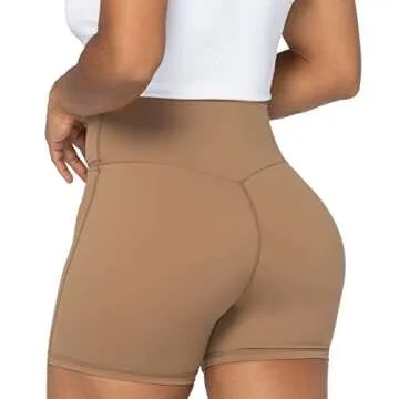 Sunzel High Waist Crossover Biker Shorts for Women | Comfort