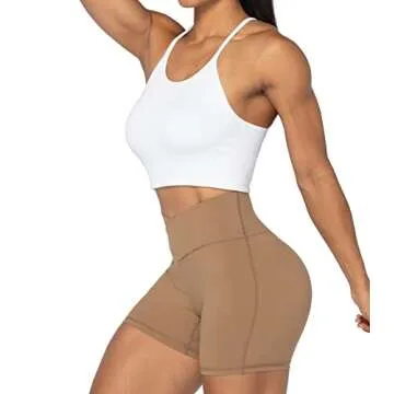 Sunzel High Waist Crossover Biker Shorts for Women | Comfort