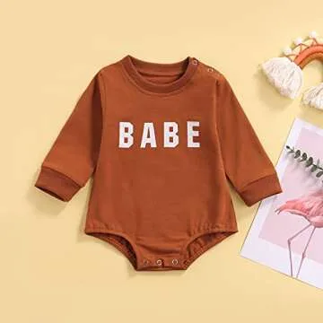 Twopumpkin Baby Boy Girl Crewneck Sweatshirt Oversized Sweater Romper Onesie Bodysuit Pullover Top C...