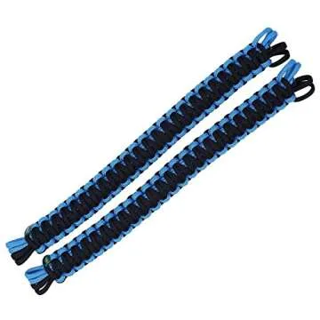 BubbasGarageTv - Paracord Door Straps for Jeep Wrangler CJ YJ TJ JK JL JT (Light Blue)