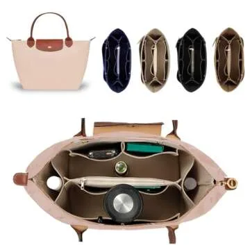 ETTP Purse Organizer Insert for Longchamp Bags and More