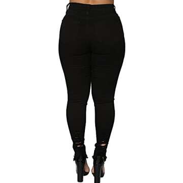 ZERMOM Women's Ripped Skinny Jeans - Stylish & Comfortable Denim