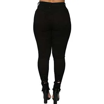 ZERMOM Women's Ripped Skinny Jeans - Stylish & Comfortable Denim