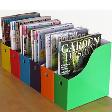 Evelots Colorful File Holder Set for Organization on Desks