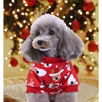 BWOGUE Small Pet Dogs Christmas Costumes Cute Santa Claus Rudolph Reindeer Xmas Pet Clothes for Dog ...