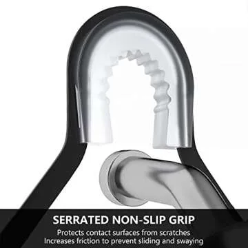 HBlife Shower Caddy over Shower Head, Rustproof Stainless Steel Shower Organizer with Soap Dish and Hooks for Razors Towels Sponge, No Drilling Shower Caddy Hanging for Shower Storage, Black