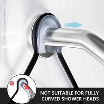 HBlife Shower Caddy over Shower Head, Rustproof Stainless Steel Shower Organizer with Soap Dish and Hooks for Razors Towels Sponge, No Drilling Shower Caddy Hanging for Shower Storage, Black