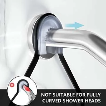 HBlife Shower Caddy over Shower Head, Rustproof Stainless Steel Shower Organizer with Soap Dish and Hooks for Razors Towels Sponge, No Drilling Shower Caddy Hanging for Shower Storage, Black