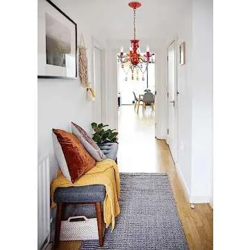 LaLuLa Mini Chandelier Crystal Chandelier Lighting Colorful Chandeliers Small 4 Light Chandelier with Multicolor Acrylic Crystals Pendant Light Fixtures