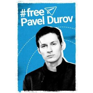 VANCOSTAR Pavel Durov Poster Telegram CEO Free Durov Free Pavel Famous Russian Billionaire Freedom o...