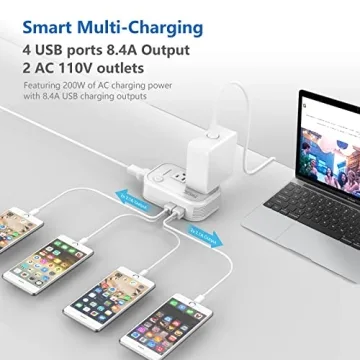 FOVAL Travel Voltage Converter 220V to 110V with USB Charging