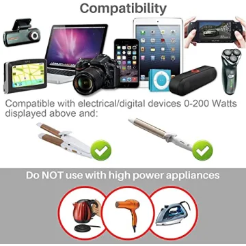 FOVAL Travel Voltage Converter 220V to 110V with USB Charging