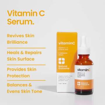 Natural Outcome Vitamin C Serum with Vitamin E & Ferulic Acid | Anti-Aging Radiance Restoring Facial...