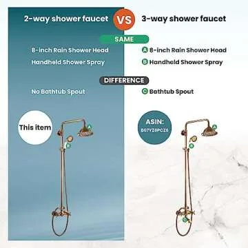 gotonovo Antique Brass Shower System for Luxury Showers